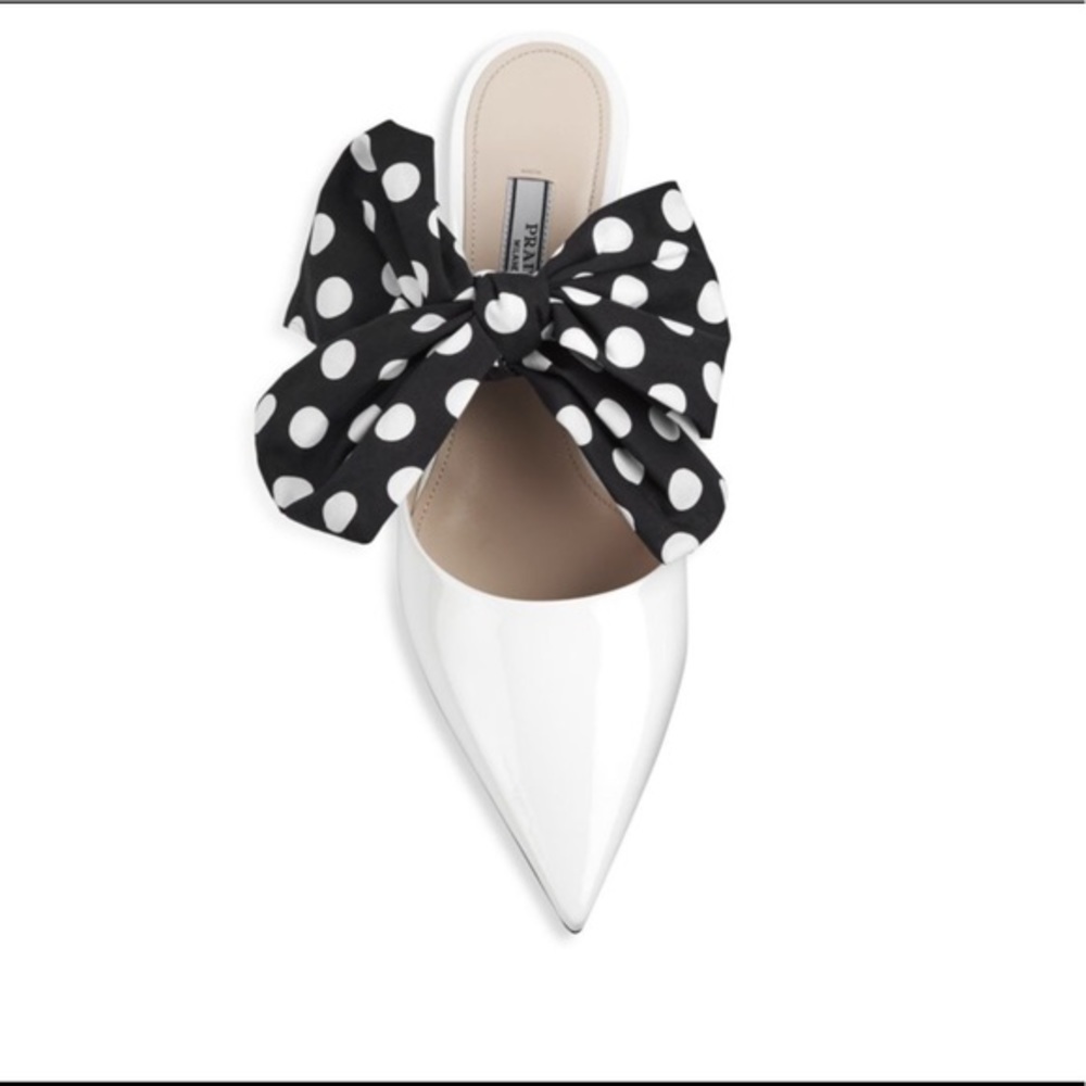 NWOT Prada white Mule kitten heel - Picture 2 of 8